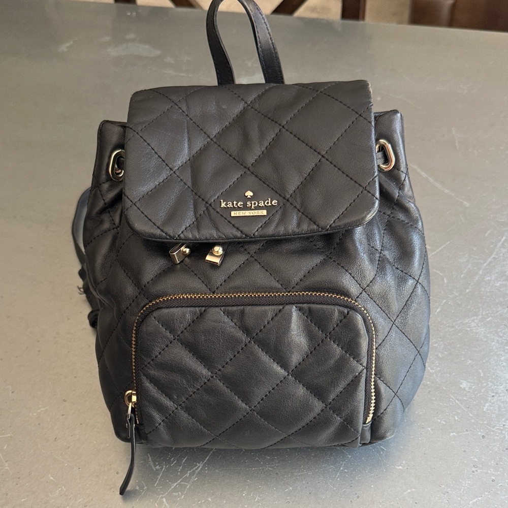 Kate Spade Quilted Black Backpack